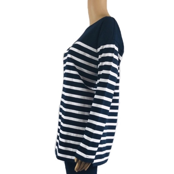 J. Crew striped Long Sleeve Shirt. Size S- Blue and white - Picture 6 of 7